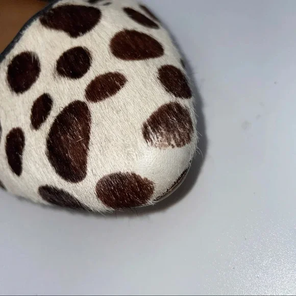 1937 Madewell calf ponyhair animal dot print ballet flats brown white - Picture 8 of 8